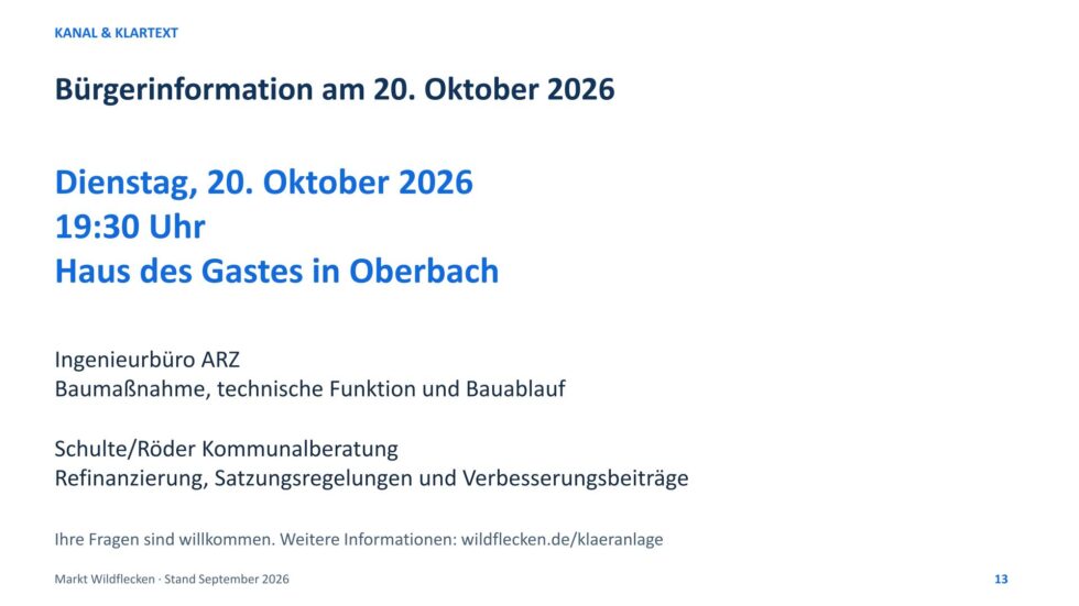 Neubau unserer Kläranlage
